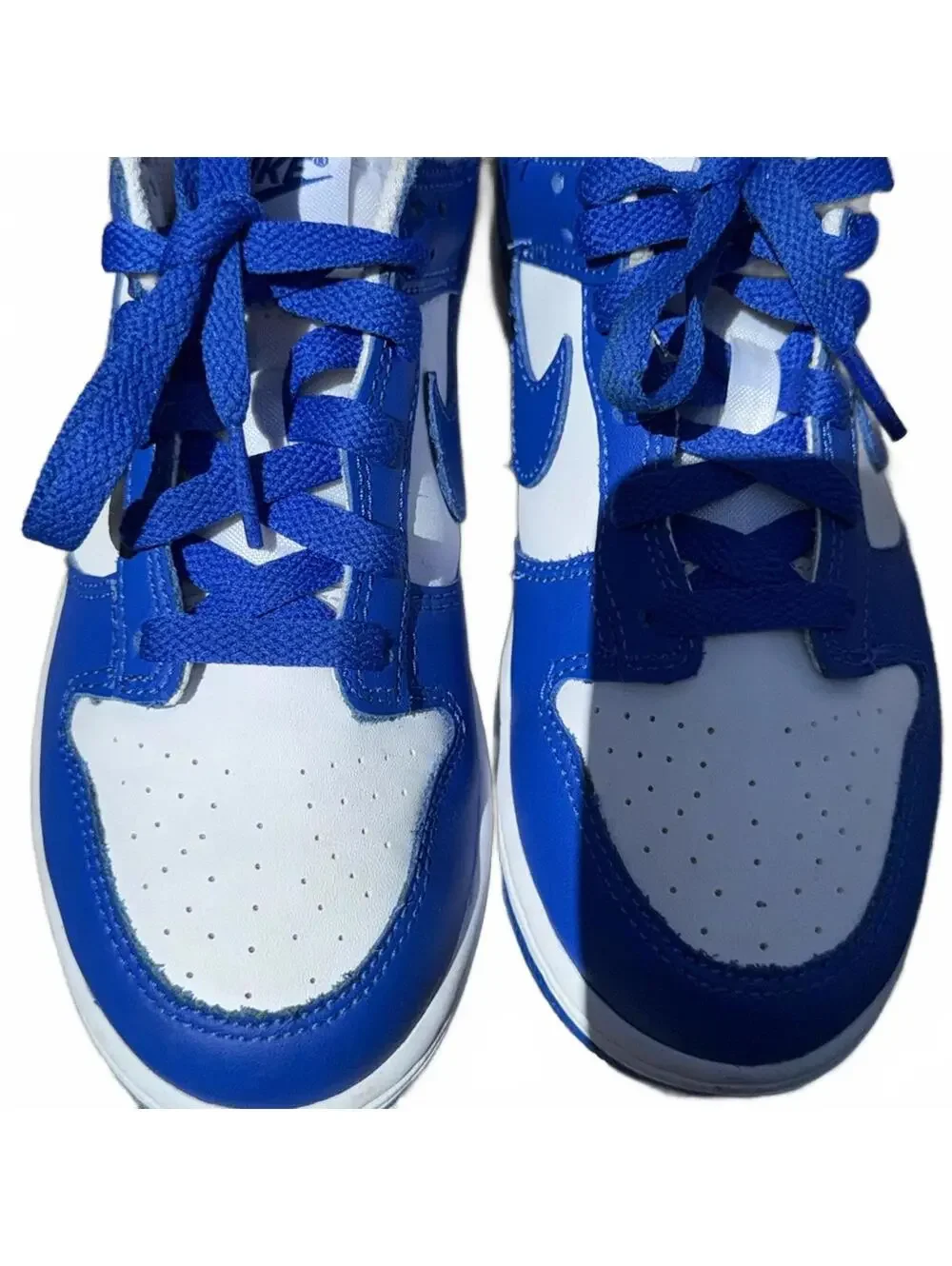 Nike Dunk Low Blue White Sneakers Size 3Y Youth